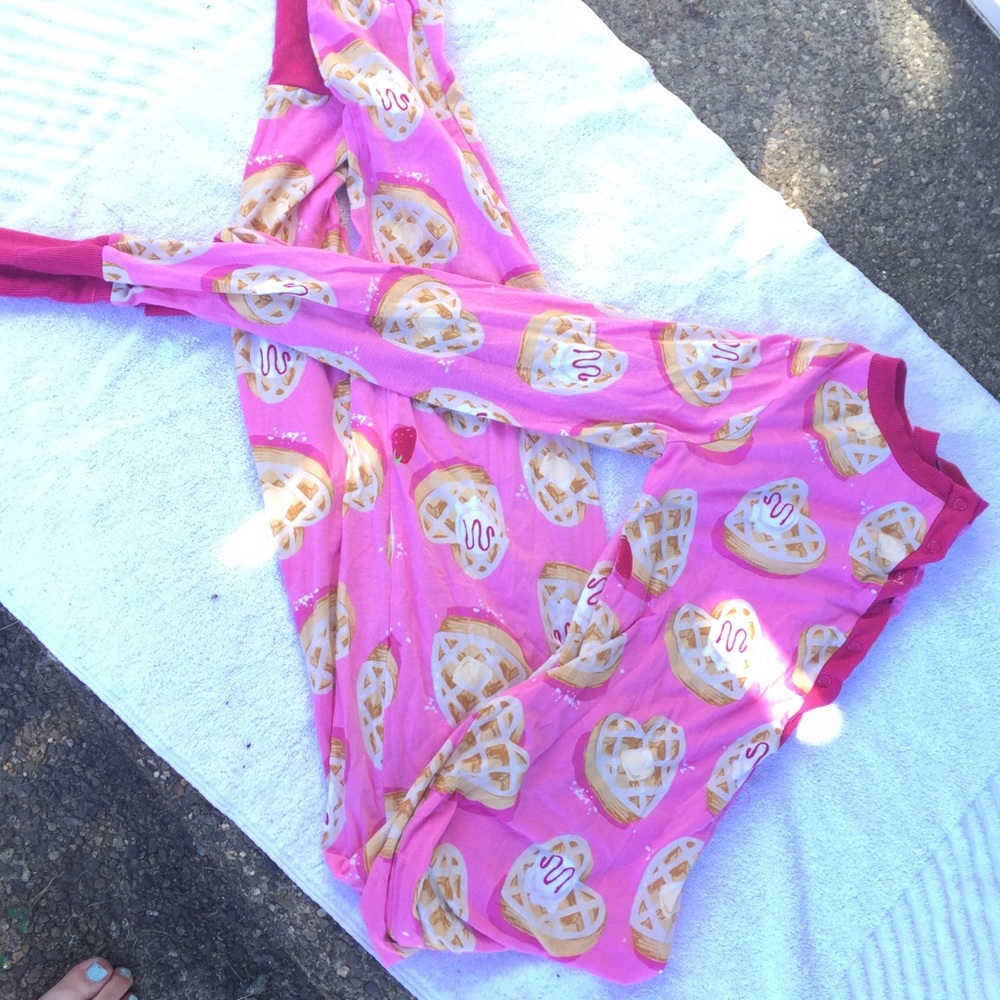 Pink Waffle NITE NITE Onesie PJs
